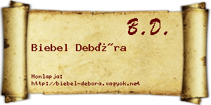 Biebel Debóra névjegykártya